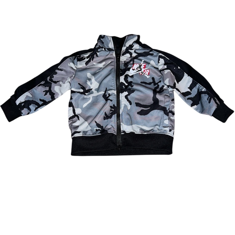 Nike Kids Air Jordan Camo Jacket - Black and Gray